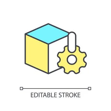 Prototype development RGB color icon Stock Illustration