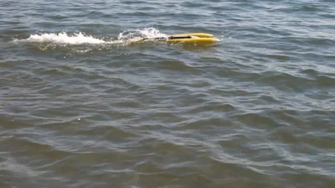 Prototype electric model boat reaching a speed of 100km / h, 62mile / h Stock Footage 136576461