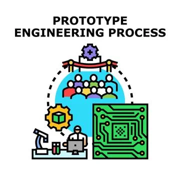 Prototype engineering process for product development Illustrazione stock