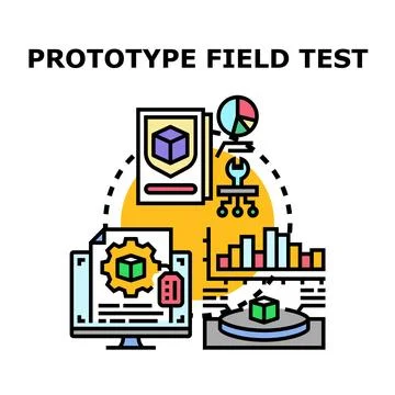 Prototype field test process concept developing product technology Stock Illustration