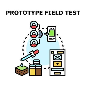 Prototype field testing user experience for software development 库存插图