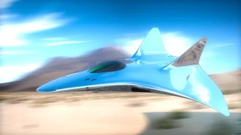 Prototype fighter plane in 3d Illustrazione stock