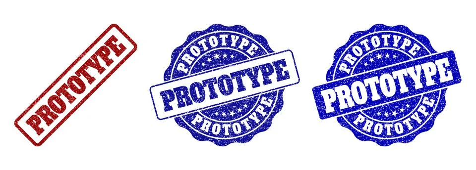 PROTOTYPE Grunge Stamp Seals Stock Illustration
