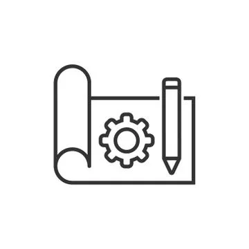 Prototype icon in flat style. Startup vector illustration on white isolated b Stock Illustration