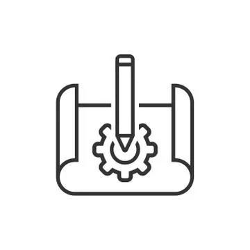 Prototype icon in flat style. Startup vector illustration on white isolated b Stock Illustration