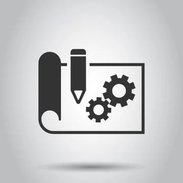 Prototype icon in flat style. Startup vector illustration on white isolated b Stock Illustration