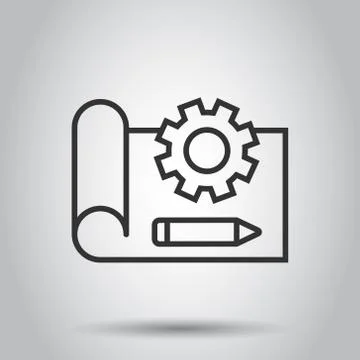 Prototype icon in flat style. Startup vector illustration on white isolated b Stock Illustration