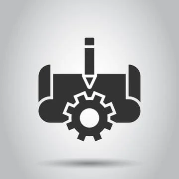 Prototype icon in flat style. Startup vector illustration on white isolated b Stock Illustration