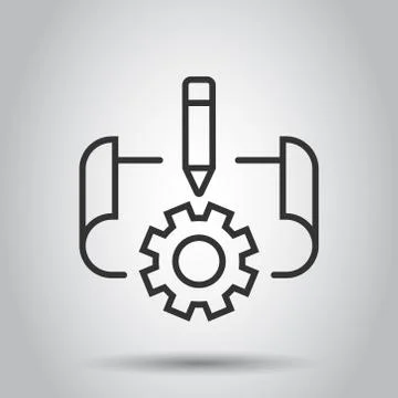 Prototype icon in flat style. Startup vector illustration on white isolated b Stock Illustration