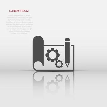 Prototype icon in flat style. Startup vector illustration on white isolated.. Stock Illustration