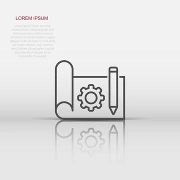 Prototype icon in flat style. Startup vector illustration on white isolated.. Stock Illustration