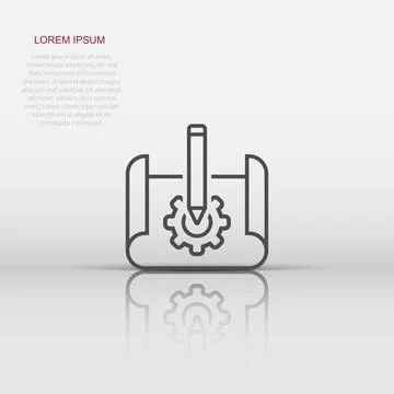 Prototype icon in flat style. Startup vector illustration on white isolated.. Stock Illustration