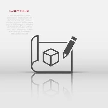 Prototype icon in flat style. Startup vector illustration on white isolated.. Stock Illustration