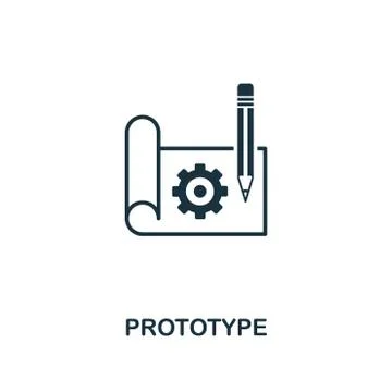 Prototype icon. Premium style design from startup icon collection. UI and UX Stock Illustration