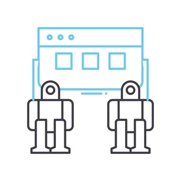 Prototype line icon, outline symbol, vector illustration, concept sign Stock Illustration
