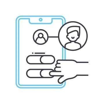 Prototype line icon, outline symbol, vector illustration, concept sign Stock Illustration