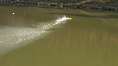 Prototype model electric boat. Stock Footage 153543082