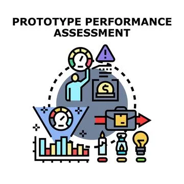 Prototype performance assessment and development concept 스톡 일러스트