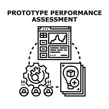 Prototype performance assessment for product development cycle Stock Illustration