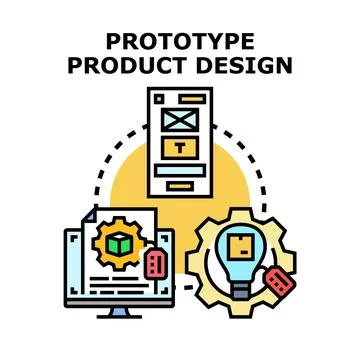 Prototype product design and development process concept Stock Illustration