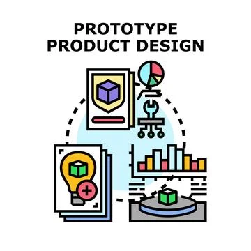 Prototype product design development creating innovative solutions Illustrazione stock