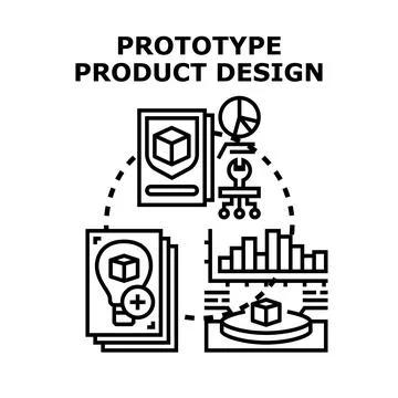 Prototype product design development creating innovative solutions Stock Illustration