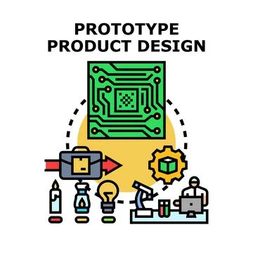 Prototype product design process innovation and engineering Stock Illustration