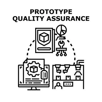 Prototype quality assurance process and development testing イラスト素材