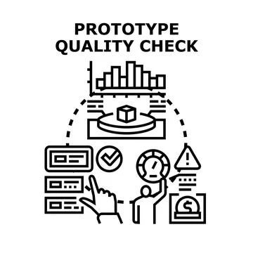 Prototype quality check process for product development イラスト素材