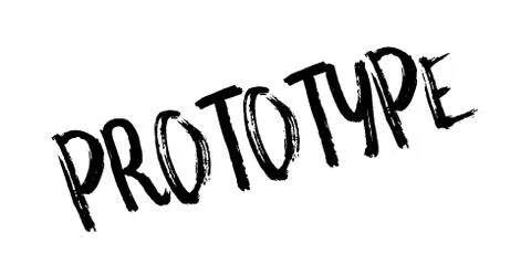 Prototype rubber stamp Illustrazione stock