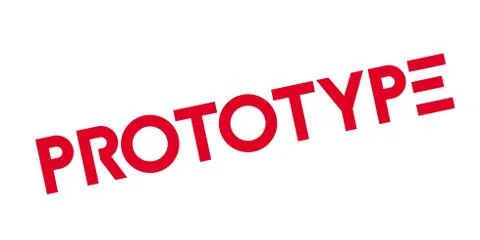 Prototype rubber stamp Stock Illustration