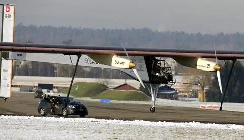 Prototype of a Solar Powered Plane - Dec 2009 Stock Photos