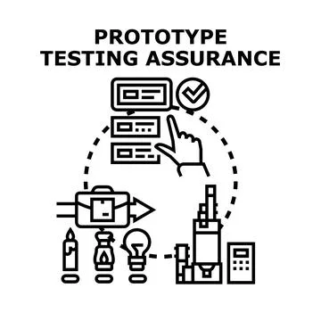 Prototype testing assurance and product quality development 库存插图