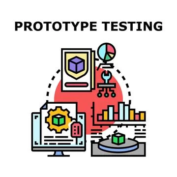 Prototype testing process for new product development 库存插图