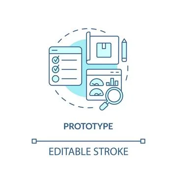 Prototype turquoise concept icon Stock Illustration