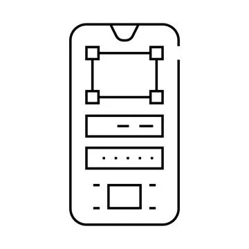 Prototype ux ui design line icon vector illustration Stock Illustration