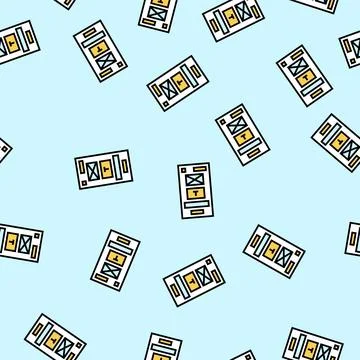 Prototype ux ui design vector seamless pattern Stock Illustration