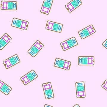 Prototype ux ui design vector seamless pattern Stock Illustration