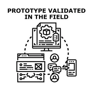 Prototype validation process with user feedback testing イラスト素材