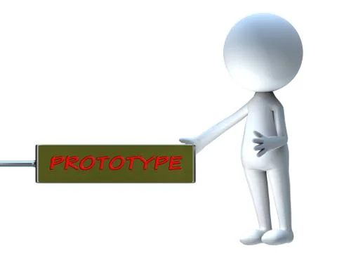 Prototype word in announcement board Stock Illustration