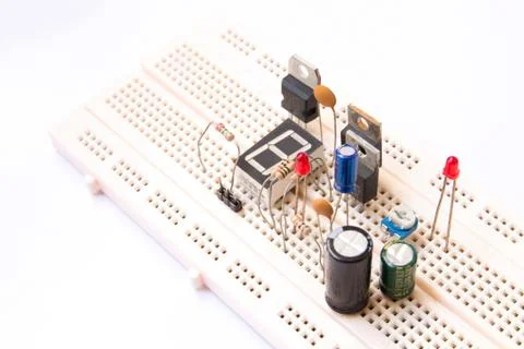 Prototyping electronic board Stock Photos