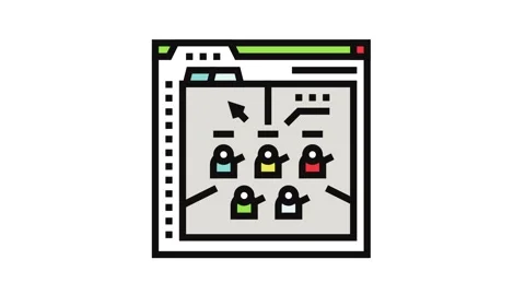 Prototyping game development color icon animation Stock Footage 326105472