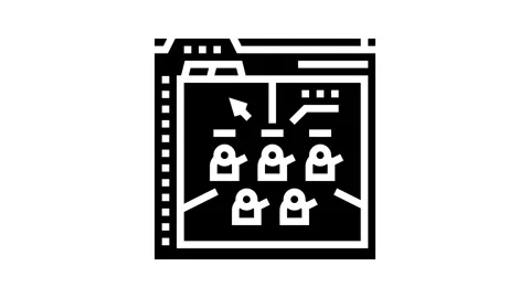 Prototyping game development glyph icon animation Stock Footage 326152211