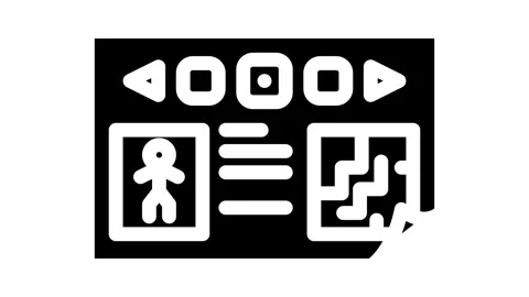 Prototyping game development glyph icon animation Stock Footage 326743008
