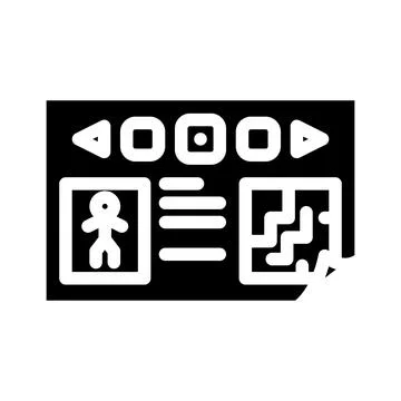 Prototyping game development glyph icon vector illustration Stockillustratie