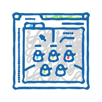 Prototyping game development icon doodle illustration 스톡 일러스트