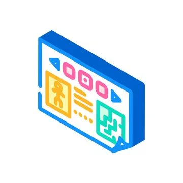 Prototyping game development isometric icon vector illustration Stock Illustration