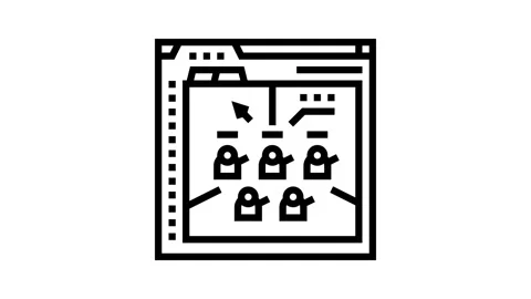 Prototyping game development line icon animation Stock Footage 326131521