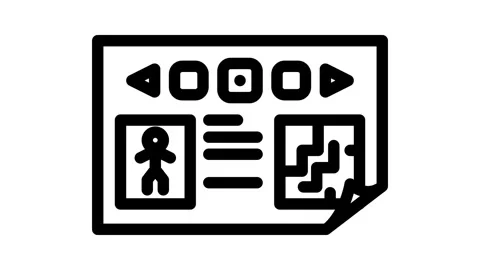 Prototyping game development line icon animation Stock Footage 326760427