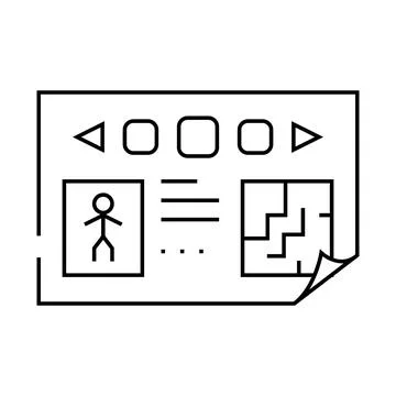 Prototyping game development line icon vector illustration Stockillustratie